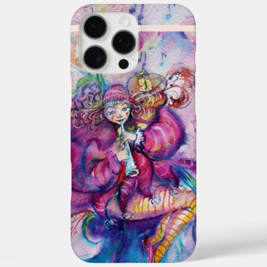 ミュージカル ピンクのピエロとフクロウ Case-Mate iPhoneケース (裏面)