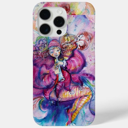 ミュージカル ピンクのピエロとフクロウ Case-Mate iPhoneケース (裏面)