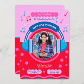 ミュージカル フォト 招待状 (正面/裏面)