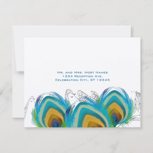 ミュージカル ペコックの羽根 返信はがき 出欠カード (正面)