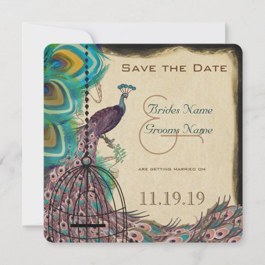 ミュージカル ペコック 鳥かご ナスの Save the Date セーブザデート (正面)