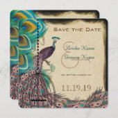 ミュージカル ペコック 鳥かご ナスの Save the Date セーブザデート (正面/裏面)