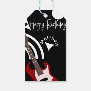 ミュージカル ロック スター エレキギター 誕生日 ギフトタグ