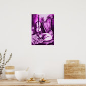 ミュージカルCAT、紫と白 ポスター (キッチン)