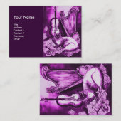 ミュージカルCAT、紫と白 名刺 (正面/裏面)