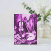 ミュージカルCAT、紫バイオレットと白 ポストカード (スタンド正面)