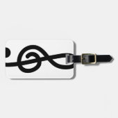 ミュージカルGトレブルクレフ、 音符記号ノートトラベルラゲッジタグ ラゲッジタグ (正面横)