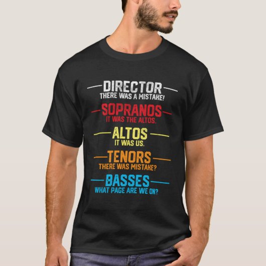 ミュージシャンおもしろいギフト合唱課長コーラス委員G Tシャツ (正面)