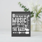 ミュージシャンおもしろいベース・ギター・プレーヤーのベース・ギタリスト ポストカード (スタンド正面)