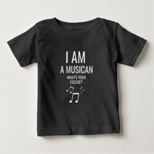ミュージシャンおもしろい引用文ノートのユーモア ベビーTシャツ