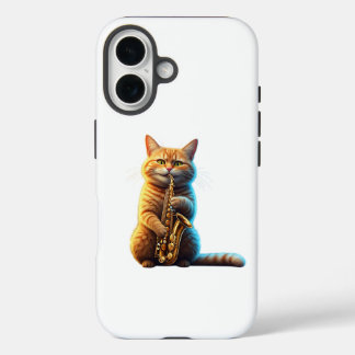 ミュージシャンかわいい猫 iPhone 16ケース