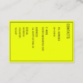 ミュージシャンか音響技師または歌手 名刺 (裏面)