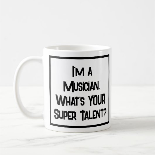 ミュージシャンすごいの才能。コーヒーマグ コーヒーマグカップ (左)