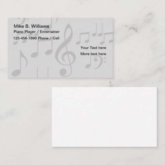 ミュージシャンとエンターテイナー 名刺 (正面/裏面)