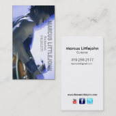 ミュージシャンのためのギタリストのHeadshot 名刺 (正面/裏面)