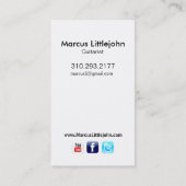 ミュージシャンのためのギタリストのHeadshot 名刺 (裏面)