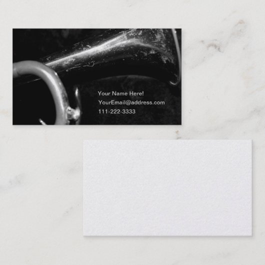 ミュージシャンのためのトランペットの鐘の名刺 名刺 (正面/裏面)