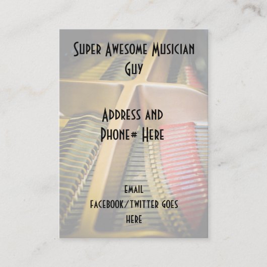 ミュージシャンのための名刺 名刺 (正面)