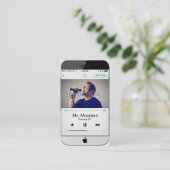 ミュージシャンのためのiPhone 5カスタマイズ可能なNamecard 名刺 (スタンド正面)