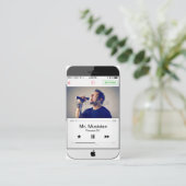 ミュージシャンのためのiPhone 5カスタマイズ可能なNamecard 名刺 (スタンド正面)