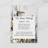 ミュージシャンのためのJ J Grandvilleの名刺 名刺 (裏面)