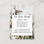 ミュージシャンのためのJ J Grandvilleの名刺 名刺 (裏面)