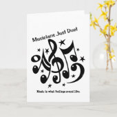 ミュージシャンのちょうどデュエットの挨拶状 カード (黄色い花)