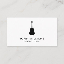 ミュージシャンのアコースティックギターのミニマリストのモダン 名刺