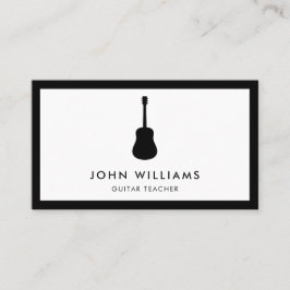 ミュージシャンのアコースティックギターのミニマリストのモダン 名刺