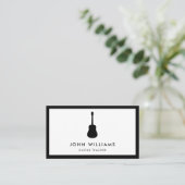 ミュージシャンのアコースティックギターのミニマリストのモダン 名刺 (スタンド正面)
