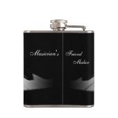 ミュージシャンのインスピレーションのピアノパーソナライズなフラスコ フラスク (裏面)