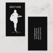 ミュージシャンのギタリストの歌手バンド芸術家の女性 名刺 (正面/裏面)