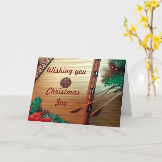 ミュージシャンのクリスマスカード カード (黄色い花)