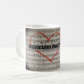 ミュージシャンのデュエットはマグをよくします コーヒーマグカップ (正面左)