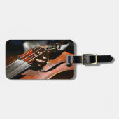 ミュージシャンのバイオリンの箱旅行ID ラゲッジタグ (正面横)