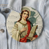 ミュージシャンのヴィンテージのSt Ceciliaの守護聖人 缶バッジ (インサイチュ)