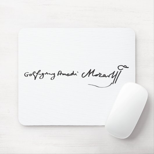 ミュージシャンのヴォルフガング・アマデウス・モーツァルト署名 マウスパッド (マウス)