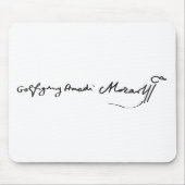 ミュージシャンのヴォルフガング・アマデウス・モーツァルト署名 マウスパッド (正面)