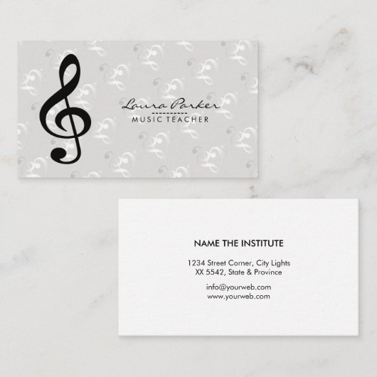 ミュージシャンの先生のための音楽ノート 名刺