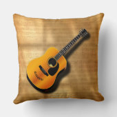 ミュージシャンの名前をカスタムするを用いる音響のヴィンテージのギター クッション (裏面)