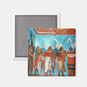 ミュージシャンの夢を描いた人生遊の場面 マグネット (正面/裏面)