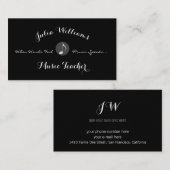 ミュージシャンの大量のミュージカルノート付き名刺 名刺 (正面/裏面)