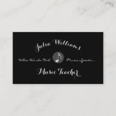 ミュージシャンの大量のミュージカルノート付き名刺 名刺 (正面)