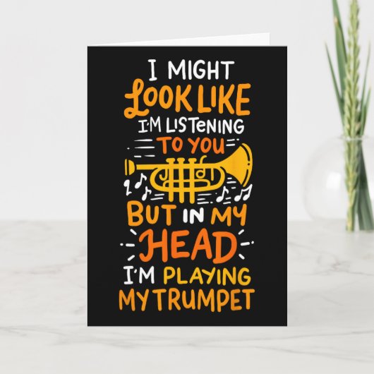 ミュージシャンの誕生日とショップ トランペット奏者 カード (正面)
