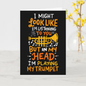 ミュージシャンの誕生日とショップ トランペット奏者 カード (黄色い花)