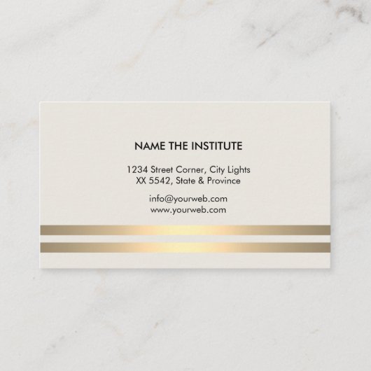 ミュージシャンの音楽の先生のトランペットの楽器の金ゴールド 名刺 (裏面)