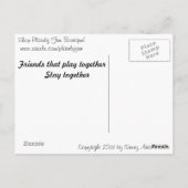 ミュージシャンの「一緒に遊い友達」はがき ポストカード (裏面)