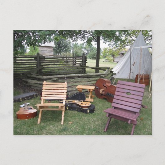 ミュージシャンの「一緒に遊い友達」はがき ポストカード (正面)