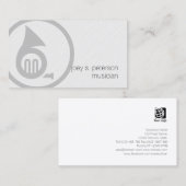 ミュージシャンはっきりしたホーフランスのンのアイコン音楽 名刺 (正面/裏面)