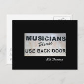 ミュージシャンはバックドアを使用 ポストカード (正面/裏面)